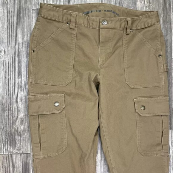 Duluth Trading Co Cargo Pants Women's 6x31 Curvesetter Waistband Khaki Tan Brown - Picture 9 of 9